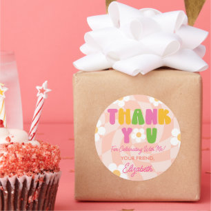 Adesivo Redondo Peace Out Solteiro Digits Girls 10th Festa de aniv