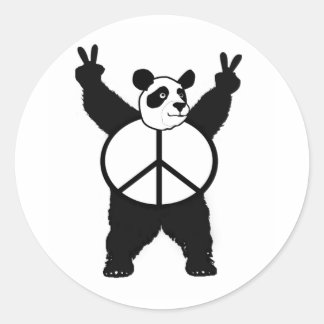 Adesivo Redondo Peace Panda