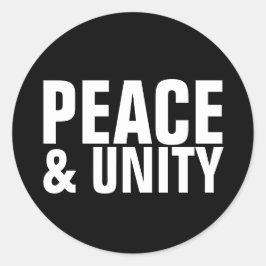 Adesivo Redondo PEACE & UNITY Sticker