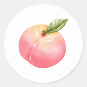 Adesivo Redondo Peach Birthday