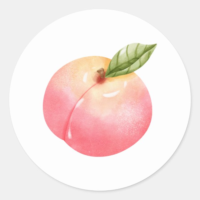 Adesivo Redondo Peach Birthday (Frente)