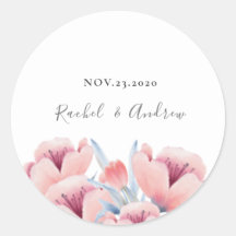 Peach Blossom | Envelope de Convite Para Casamento