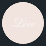 Adesivo Redondo Peach Blush Love Sempre Casamento<br><div class="desc">Casamento de Peach Blush para sempre e sempre adoro guardanapos personalizados. Substituir texto para qualquer ocasião</div>