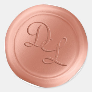 Adesivo Redondo Peach Fuzz 2 - Letra Monogramx Seal Stickers