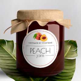 Adesivo Redondo Peach Jam Small Product Label Sticks