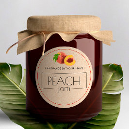 Adesivo Redondo Peach Jam Small Product Label Sticks