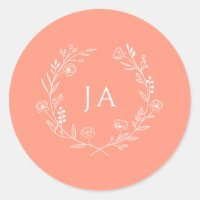 Peach Monograma Wedding