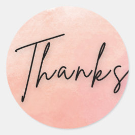 Adesivo Redondo Peach Thanks Sticker