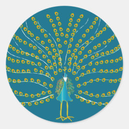 Adesivo Redondo Peacock