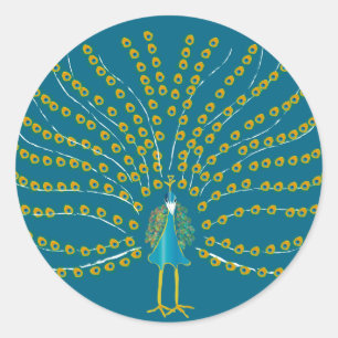 Adesivo Redondo Peacock