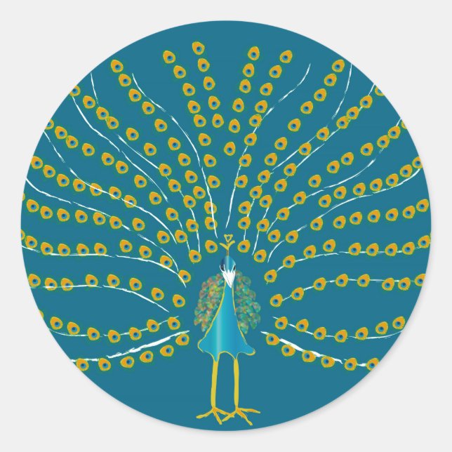 Adesivo Redondo Peacock (Frente)