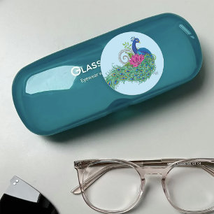 Adesivo Redondo Peacock e Lotus