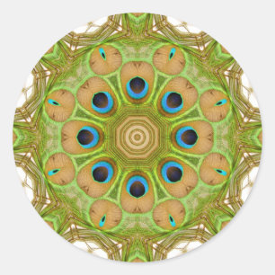 Adesivo Redondo Peacock Mandala 'Scopes