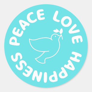 ADESIVO REDONDO PEALOVE FELICIDADE CLASSIC ROUND STICKER