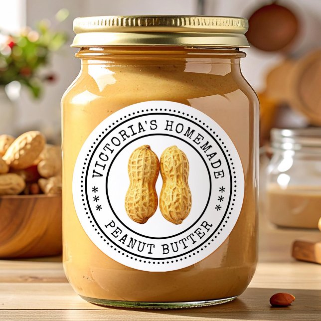 Adesivo Redondo Peanut butter canning (Criador carregado)