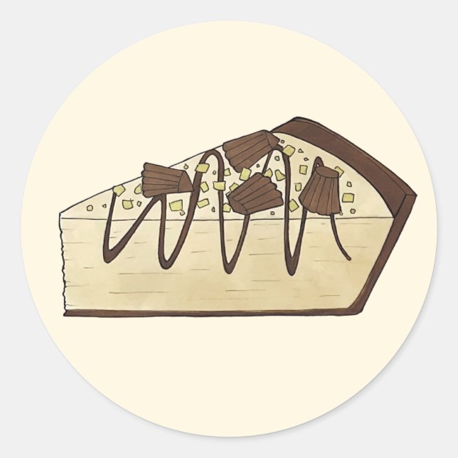 Adesivo Redondo Peanut Butter Pie Social Party Dessert Assar Venda (Frente)