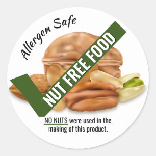 Adesivo Redondo Peanut Nut Allergen Free