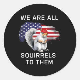 Adesivo Redondo Peanut The Squirrel - Justiça Para Peanut Mega Pea