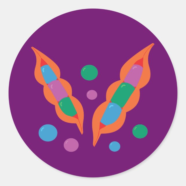 Adesivo Redondo Peapods Fantásticos (Frente)