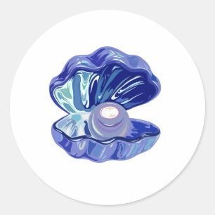Adesivo Redondo Pearl dentro an ocean