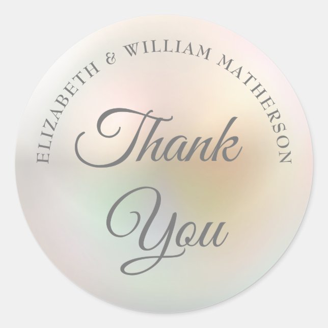 Adesivo Redondo Pearl Obrigado (Frente)