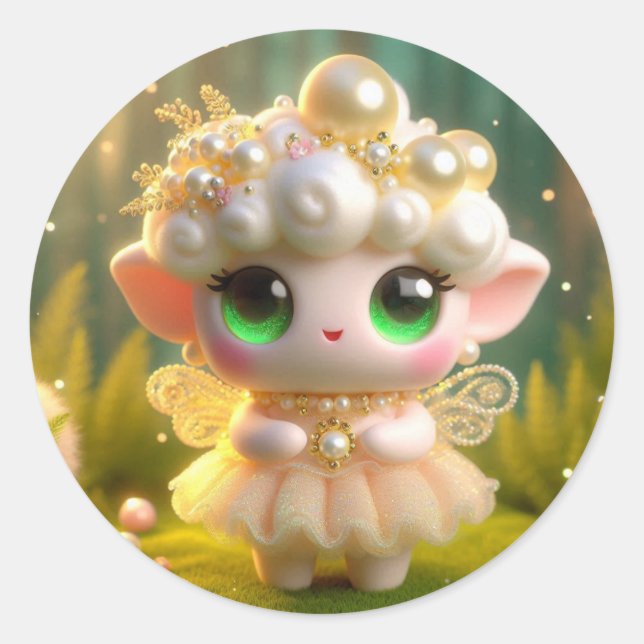 Adesivo Redondo Pearl Tiny Fairy (Frente)