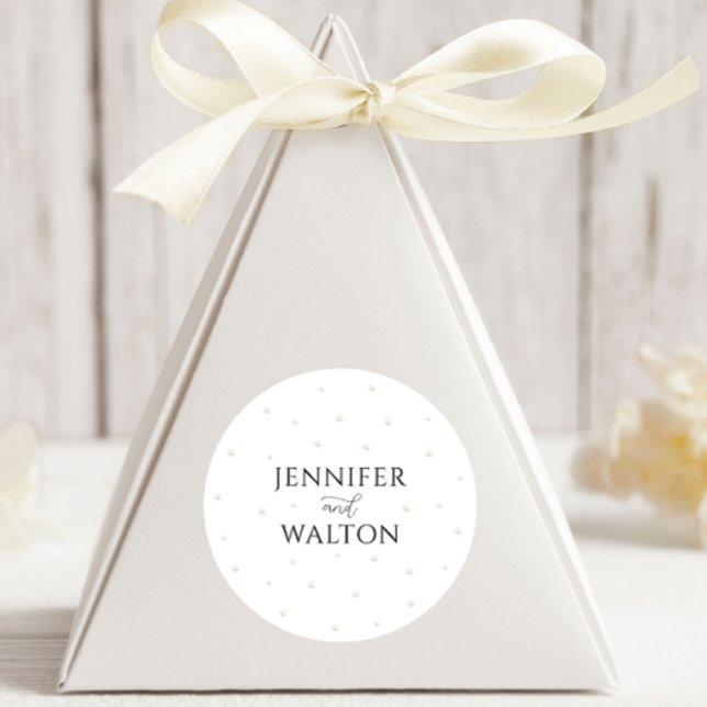 Adesivo Redondo Pearls Brancos Vinheta Redonda (Criador carregado)