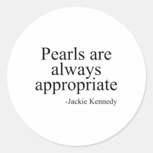 Adesivo Redondo Pearls De Pera São Sempre Mulheres Apropriadas