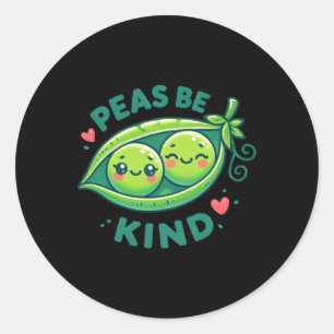 Adesivo Redondo Peas Seja Bonito - Pea Pun Engraçado
