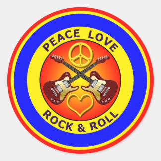 ADESIVO REDONDO PEAVE LOVE ROCK AND ROLL