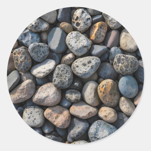 Adesivo Redondo Pebble Mosaic (Frente)