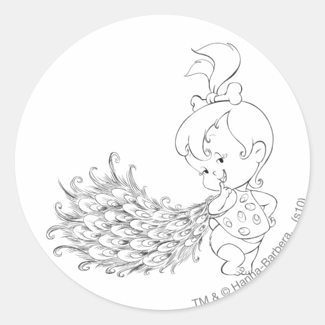 Adesivo Redondo PEBBLES™ In Peacock (Frente)