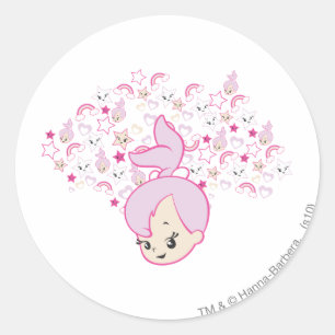 Adesivo Redondo PEBBLES™ Star Print