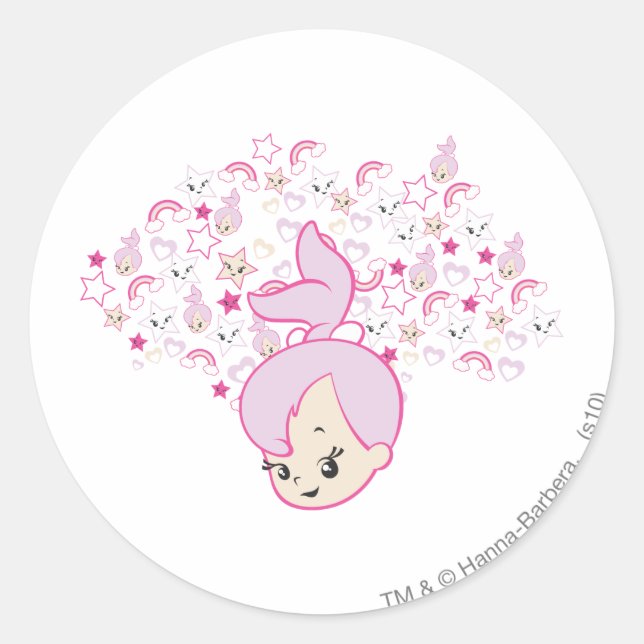 Adesivo Redondo PEBBLES™ Star Print (Frente)