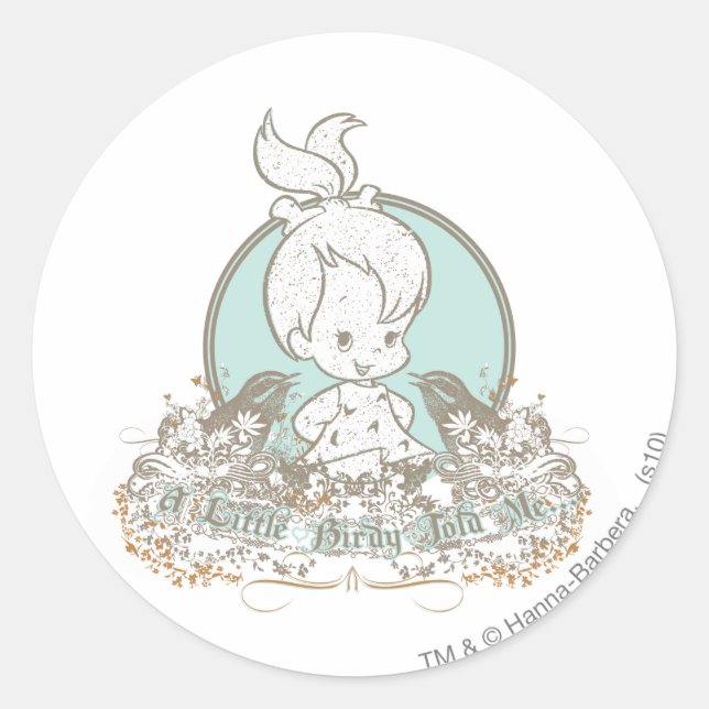 Adesivo Redondo Pebolhas Um Pouco De Birdy Me Disse (Frente)