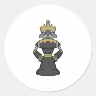 Adesivo Redondo Peça de xadrez King Crown Chess