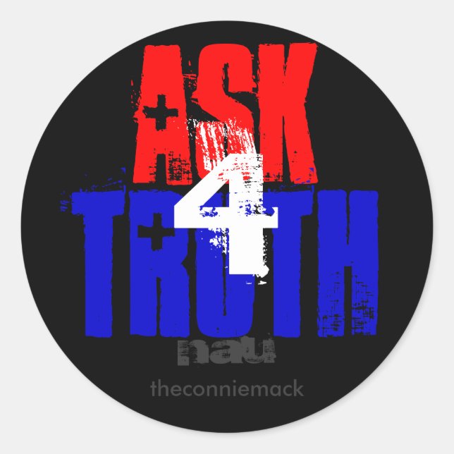 Adesivo Redondo Peça Truth Sticker (Frente)