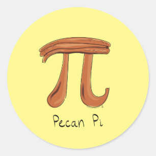Adesivo Redondo Pecan Pi Gelados De Pi-Dia De Matemática