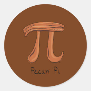 Adesivo Redondo Pecan Pi - Símbolo de Matemática Professora Cute