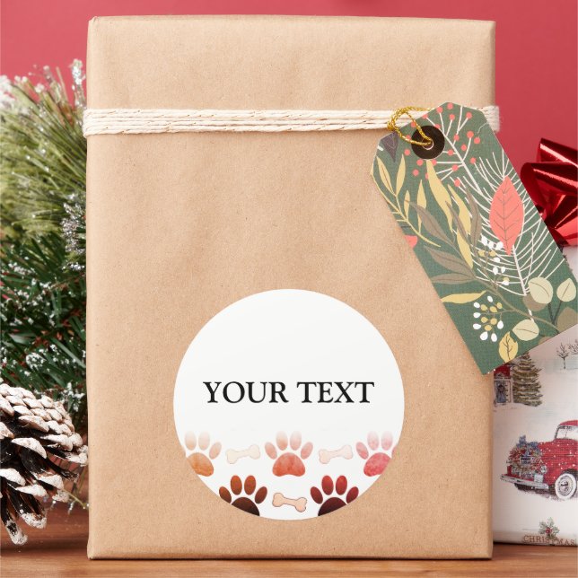 Adesivo Redondo Peças E Ossos Com Texto Personalizado De Gradação (Feriado)