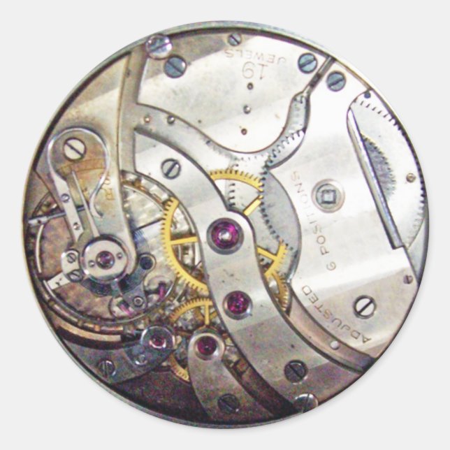 Adesivo Redondo Peças para movimentação a vapor (Frente)