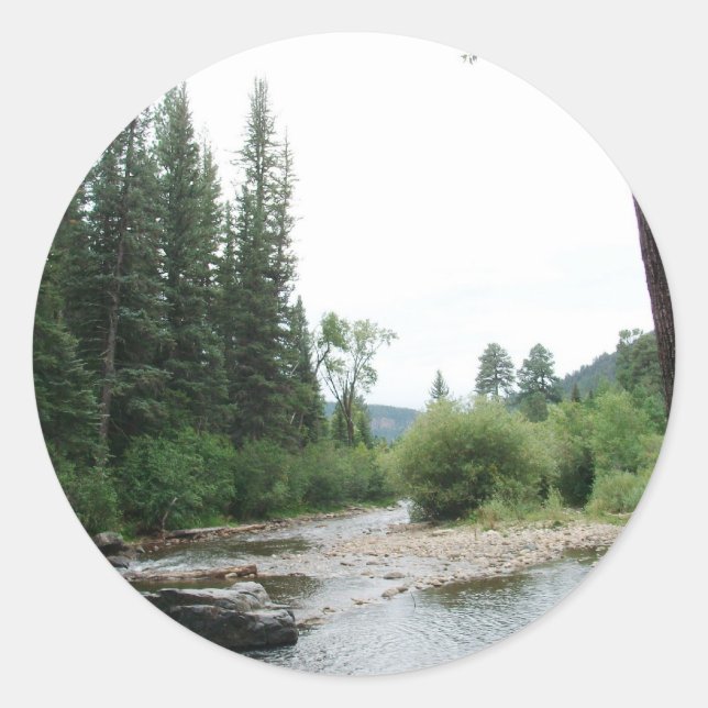 Adesivo Redondo Pecos Wilderness, Novo México (Frente)