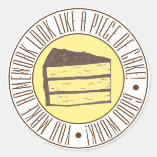 Adesivo Redondo Pedaço do professor de teatro de bolos Recompensa