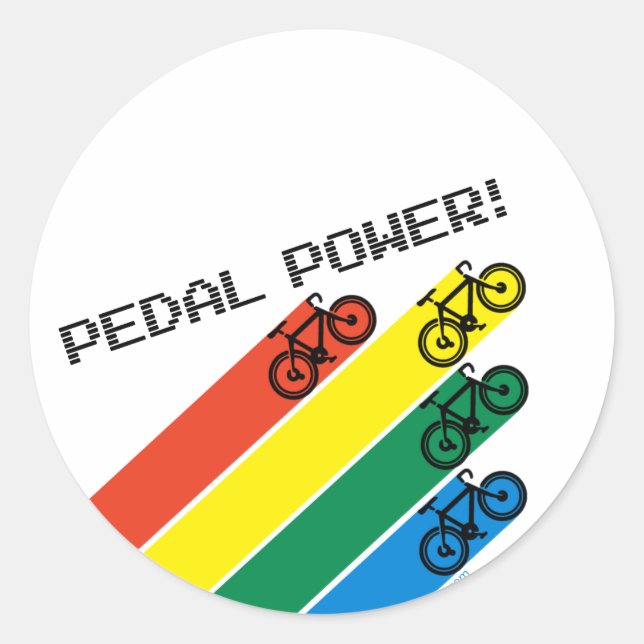 Adesivo Redondo Pedal Power! (Frente)