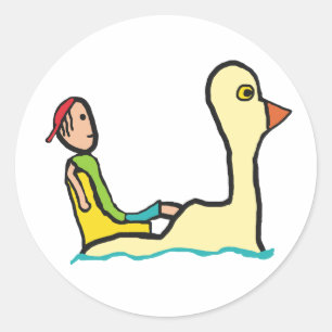 Adesivo Redondo Pedalo Tourist Paddle Boat