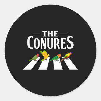 Adesivo Redondo Pedestre De Papagaio Sun Conure Para Proprietário 