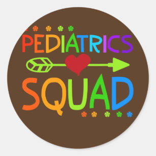 Adesivo Redondo Pediatria Squad Peds Registrou Enfermeira School