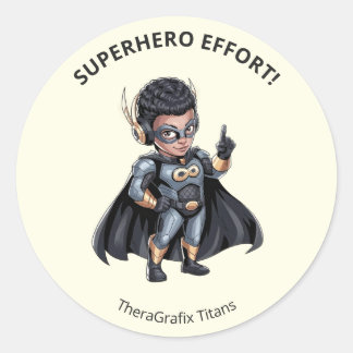 Adesivo Redondo Pediatric Therapy Superhero Reward Sticker
