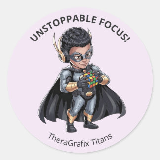 Adesivo Redondo Pediatric Therapy Superhero Reward Sticker