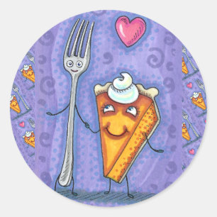 ADESIVO REDONDO PEDRA DE FORK & PUMPKIN, FEITA PARA CADA UM, ROMAN